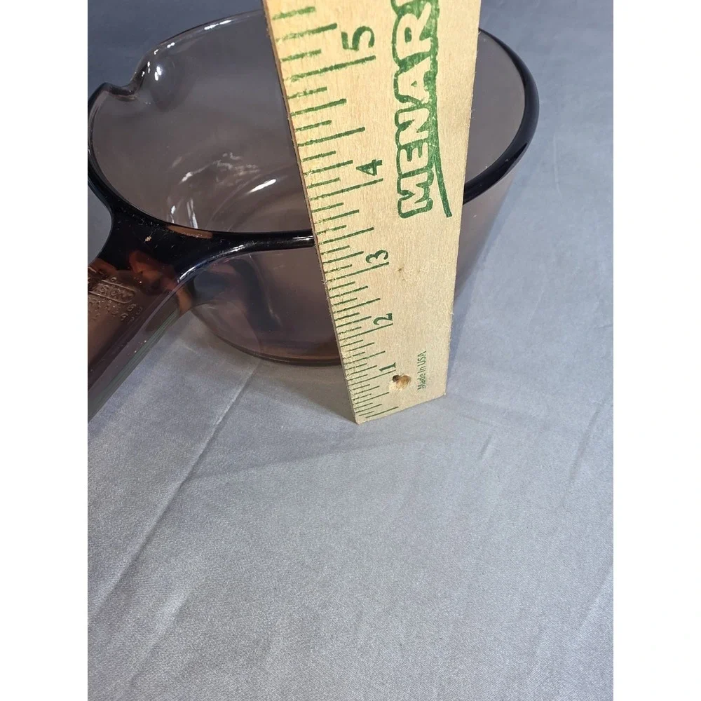 Vision Corning Ware Glass 1 Liter Saucepan Pot Pour Spout USA No Lid
